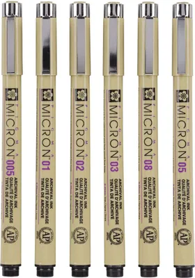 Image de Sakura Pigma Micron Fineliner-Set farbsortiert 6 St.