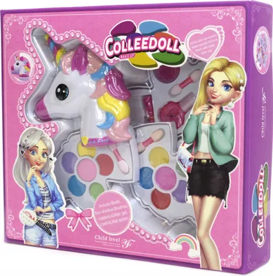 Produktbild von Einhorn Schminkset Kinder Make-up Palette Mädchen Kosmetik Spielzeug Kreativ Geschenk