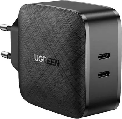 Produktbild von UGREEN 2xUSB-C 66W PD Wall Charger EU Black