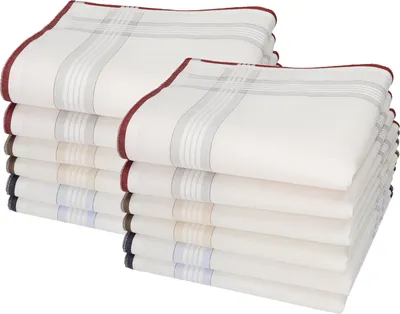 Produktbild von Betz 12 Stück Herren Stoff Taschentücher Set Leo 9 100%Baumwolle Größe 40x40 cm Farbe - Dessin 2