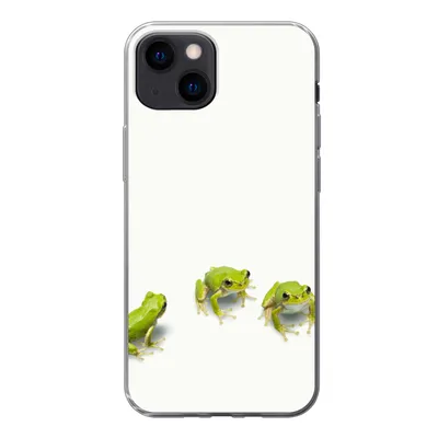 Produktbild von MuchoWow® Handyhülle Schutzhülle Hülle für iPhone 13 mini Frosch - Tiere - Grün Silikon Softcase Handy Hülle - Softcase