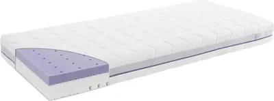 A cutaway view of a mattress showing its internal layers.