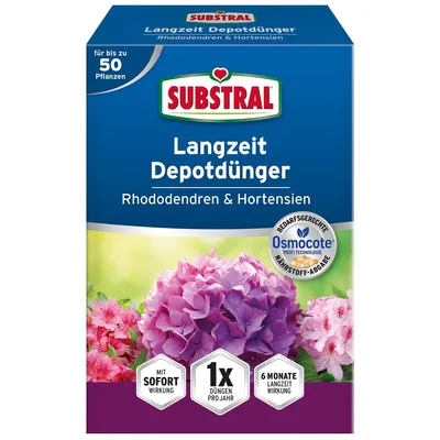 Produktbild von Substral Langzeit Depotdünger Rhododendren und Hortensien 750 g