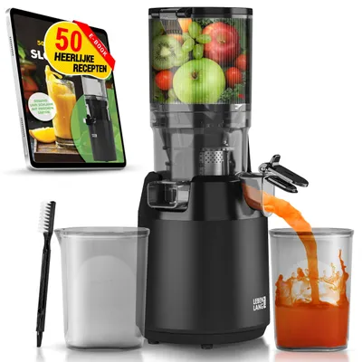 Slow Juicer 250 W, 130 mm Öffnung, BPA-frei, Kaltpressung