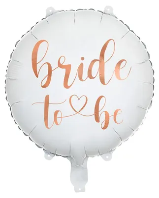 Folienballon Bride to Be, weiß, 45 cm, 1 Stück