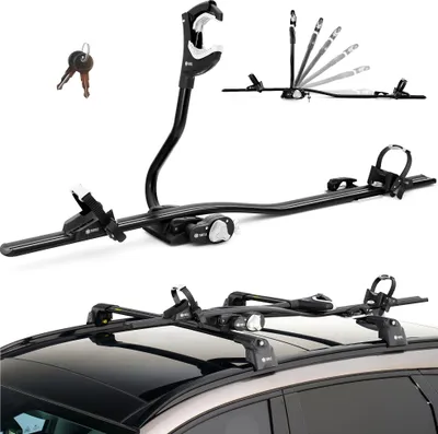 Produktbild von Dachträger Fahrradhalter TURTLE PRO-S Schwarz für Fahrrad + SCHLOSS
