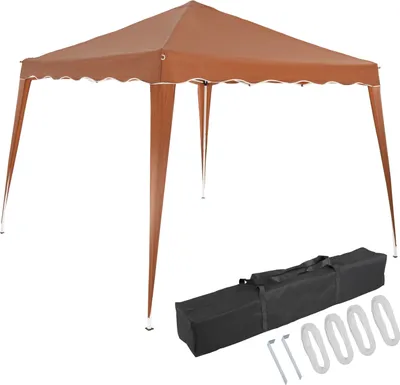 Produktbild von CASARIA® Pavillon Capri 3x3m Pop-Up UV-Schutz 50+ Wasserdicht Winterfest mit Tasche Faltbar Stabil Camping Garten Faltpavillon Partyzelt Hellbraun