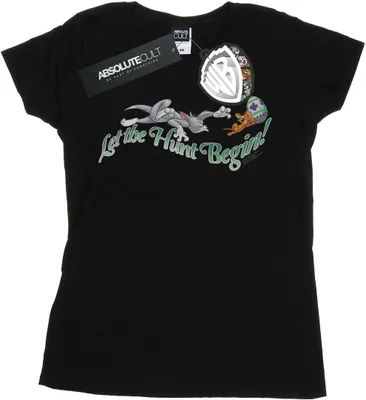 Produktbild von Tom And Jerry - "Let The Hunt Begin" T-Shirt für Damen BI43687 (L) (Schwarz)