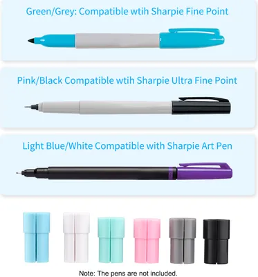 Zdjęcie produktu dla 3 SZTUKI Zestaw adapterów do długopisów Uchwyt na marker Zamiennik do markerów Sharpie Fine Point Markers/Ultra Fine Point Markers/Art Pens Kompatybilny z Explore Air 3/Air 2/Air/Maker/Maker 3