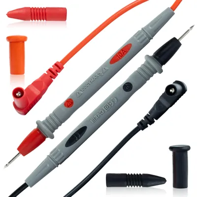 Immagine prodotto di Rosfix Cavi di Prova per Multimetri – Rivestiti in Silicone | 1000 V/10 a | Lunghezza 90 cm | Sonde di Prova Placcate in Oro