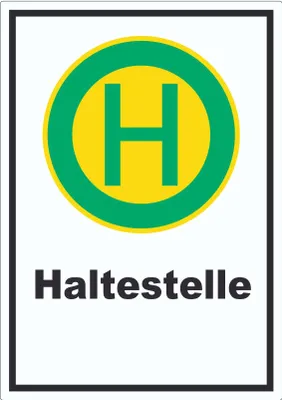 Produktbild von Aufkleber Haltestelle A4 (210x297mm)