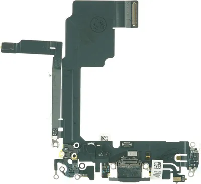 Produktbild von Ladebuchse Mikrofon für Apple iPhone 15 Pro - Ladeanschluss Flex Kabel Leitung Schwarz