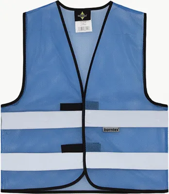 Produktbild von Korntex KXQ | Herren Mesh-Weste mit Reflektoren - Farbe: Blue - Größe: 5XL