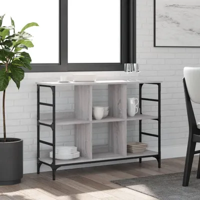 Produktbild von vidaXL Sideboard Grau Sonoma 102x32x73,5 cm Holzwerkstoff