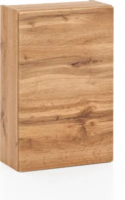 Produktbild von Hängeschrank "Villach" aus MDF in wotaneiche mit einer Tür und 2 Einlegeböden. Abmessungen (B/H/T) 40x64x20 cm