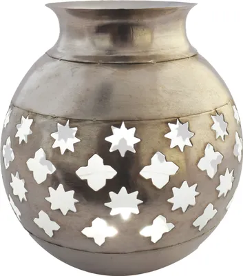 Produktbild von Orientalisches Windlicht Laterne Arabica Silber