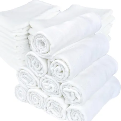 Productafbeelding van Set van 20 Witte Mullluiers 60x80 cm van 100% Katoen