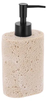 Produktbild von Seifenspender aus polyresin in steinoptik, 350 ml – natürlich - Tendance
