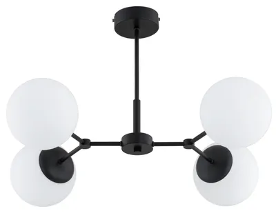 Obrázok produktu pre Závesná lampa FOTON čierno-biela 4xE14x10W sklo rozmery: 51x38x60 cm IP20 Alfa