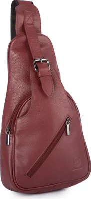 Obrázek produktu pro Dámský kožený batoh přes rameno městský elegantní z přírodní kůže vínové barvy