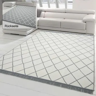 Obrázok produktu pre Obojstranný koberec s 2 kosoštvorcovými vzormi pre všetky miestnosti Veľkosť - 200 x 290 cm