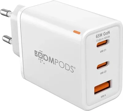 Obrázok produktu pre BOOMPODS GaN PD3.0 65W nabíjačka biela