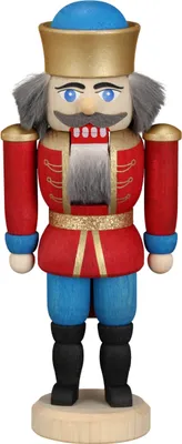 Produktbild von König rot (12cm) Nussknacker von Seiffener Volkskunst