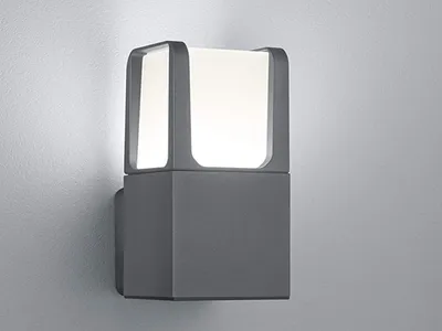Produktbild von LED Fassadenbeleuchtung aus ALU in anthrazit, moderne Gehwegleuchte H20cm IP54
