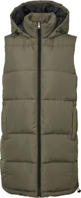 Produktbild von NOISY MAY Lange Puffer Weste Wattierte Stepp Jacke ohne Ärmel Kapuze & Zip Größe: 36