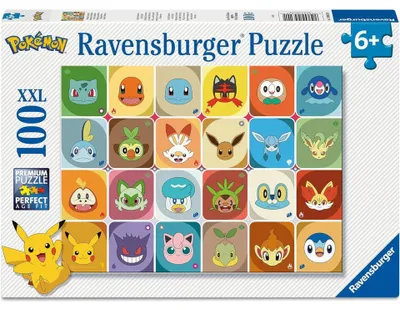Image de Puzzle pour enfants 100 pièces XXL - Visages Pokémon