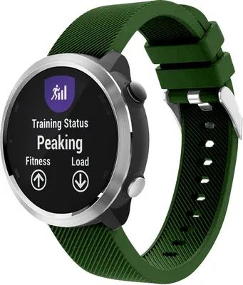 Produktbild von Strap-it Garmin Vivoactive 4 Armband Silikon - 45mm - Armeegrün