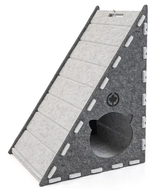 Produktbild von Filz-Katzenhöhle Talina · grau · 40 x 30 x 55 cm · Katzenhöhle aus formstabilem Filz