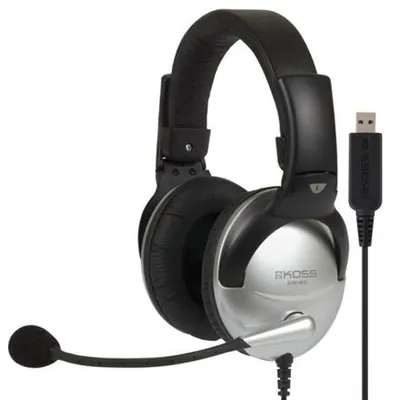 Zdjęcie produktu dla Koss Gaming Headphones SB45 USB Headband/On-Ear, USB, Microphone, Silver/Black, Noice Cancelling,