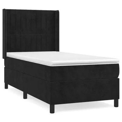 Obrázek produktu pro vidaXL Postel Boxspring s matrací Black 80x200 cm Velvet