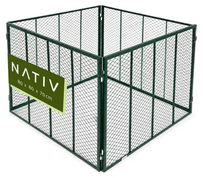 Image de Composteur grillagé - Métal - 800 litres - Vert foncé - 100 x 100 x 80 cm - Composteur à fil