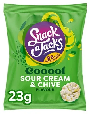 Produktbild von Snack a Jacks - Reiswaffeln Sour Cream & Chive - 8x 23g