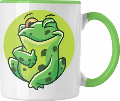 Produktbild von Trendation - Frosch Tasse Grafik Geschenk Lustig Grün (Grün)