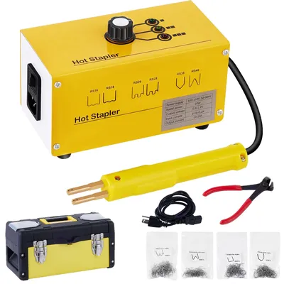Image de VEVOR Soudeuse de plastique 220 V Agrafeuse à chaud Agrafeuse à chaud Kit de réparation de plastique Soudeuse de plastique 600 agrafes 3 réglages de chaleur