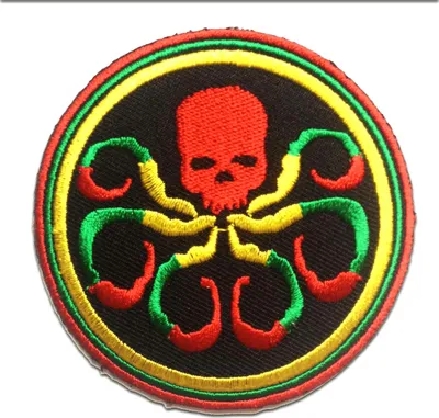 Obrázek produktu pro Reggae Octopus - nášivka, nažehlovací nášivka, aplikace, nášivka, nažehlovací, velikost: Ø 7,5 cm
