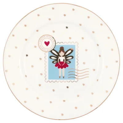 Produktbild von Greengate Cindarella Xmas Brotteller white 15cm