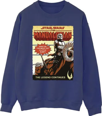 Produktbild von Star Wars The Mandalorian - "Bumpy Ride" Sweatshirt für Damen BI39388 (M) (Marineblau)