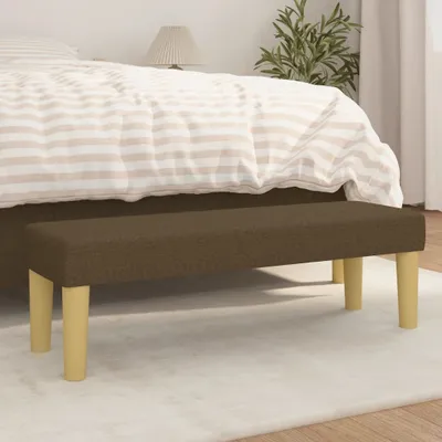 Productafbeelding van De Living Store zitbank, donkerbruin, 100x30x30 cm, met stoffen bekleding