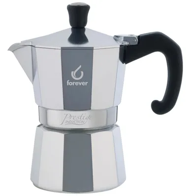 Espressomaschine Moka, 3 Tassen, Induktion, Aluminium, 1200 W