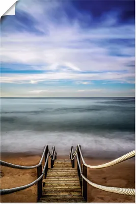 Produktbild von ARTland Poster Holzsteg am Meer Größe: 60x90 cm