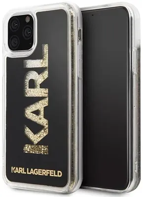 Obrázok produktu pre Karl Lagerfeld iPhone 11 Pro čierny Karl logo Glitter (KLHCN58KAGBK)