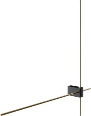 Produktbild von Maytoni PARS LED Wandleuchte 12W 3000K IP20 Schwarz/Gold 63cm