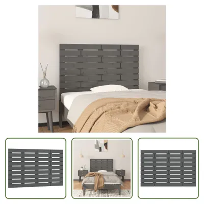 Image de The Living Store Tête de lit murale Gris 96x3x63 cm Pin massif
