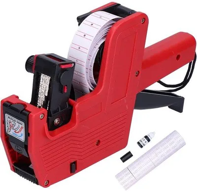 Produktbild von Handgeführte Etikettiermaschine mit 8 Ziffern - inkl. 10 Etiketten - einfache Bedienung - dauerhafter Tintenstrahl - kompakter Design - Etikettiermaschine