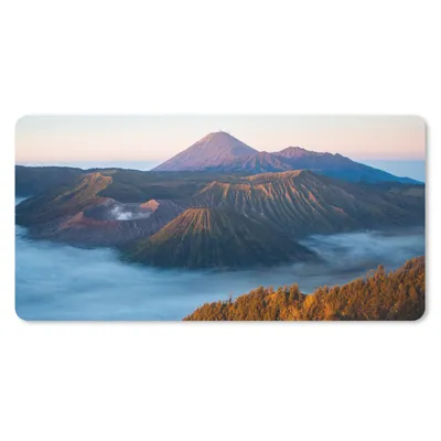 Produktbild von MuchoWow® Mauspad Mousepad Vulkan - Natur - Nebel 60x30 cm - Mousepads - Maus Mat - Pad - Mausunterlage - Nachhaltig