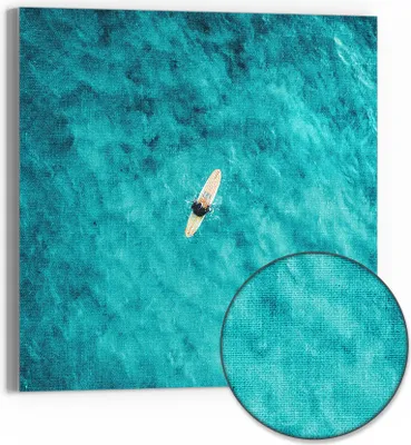 Produktbild von DEQOART Hybrid Leinwand Bild 50x50 cm 'Freiheit auf See' Wandbild Glas flach modern